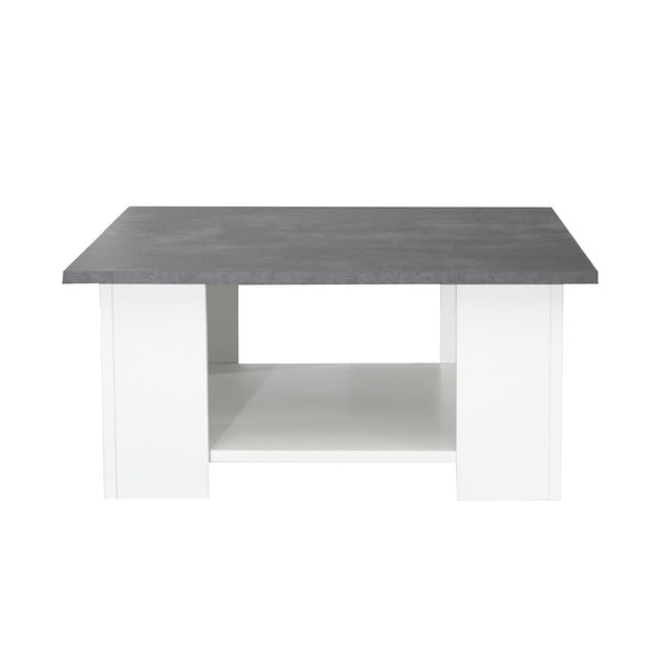 Bela mizica s ploščo v betonskem dekorju 67x67 cm Square - TemaHome 