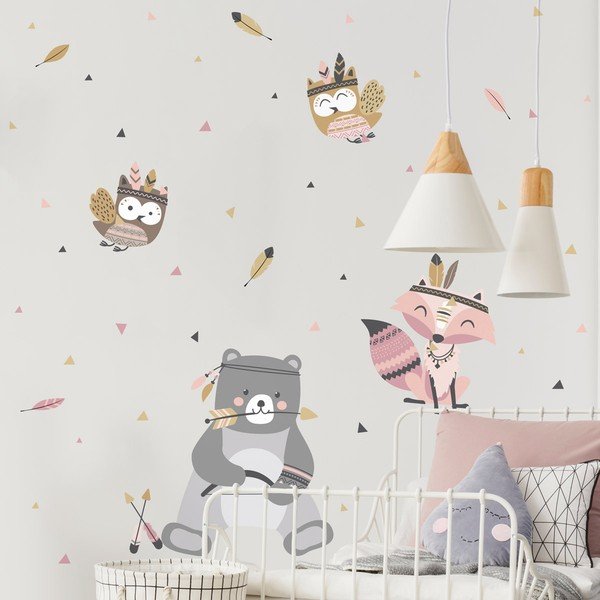 Otroške stenske nalepke Ambiance Bear Indian Sweet-image-3