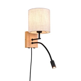 Bež/naravna stenska svetilka ø 18 cm Nilam – Trio