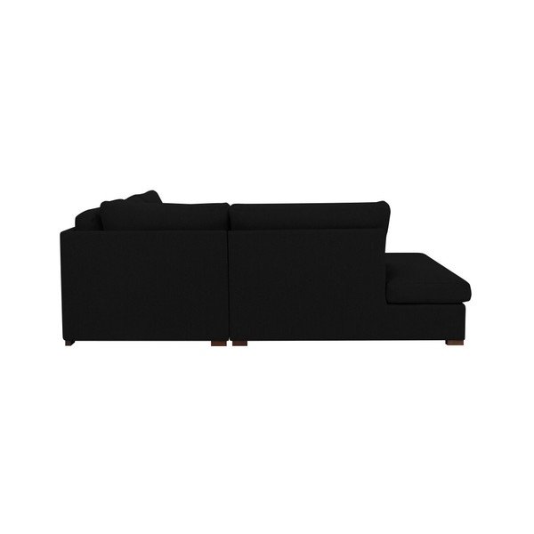 Črna kotna zofa Windsor & Co Sofas Daphne, levi kot-image-2