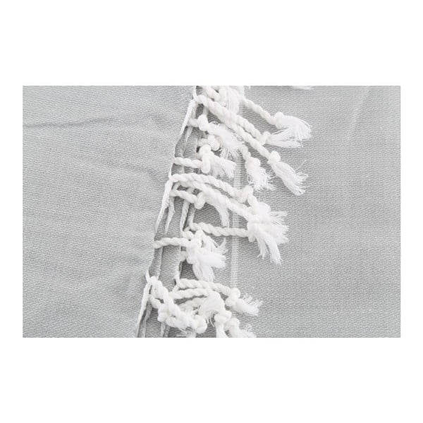 Svetlo siva bombažna kopalna brisača Hammam Sultan, 100 x 180 cm-image-3