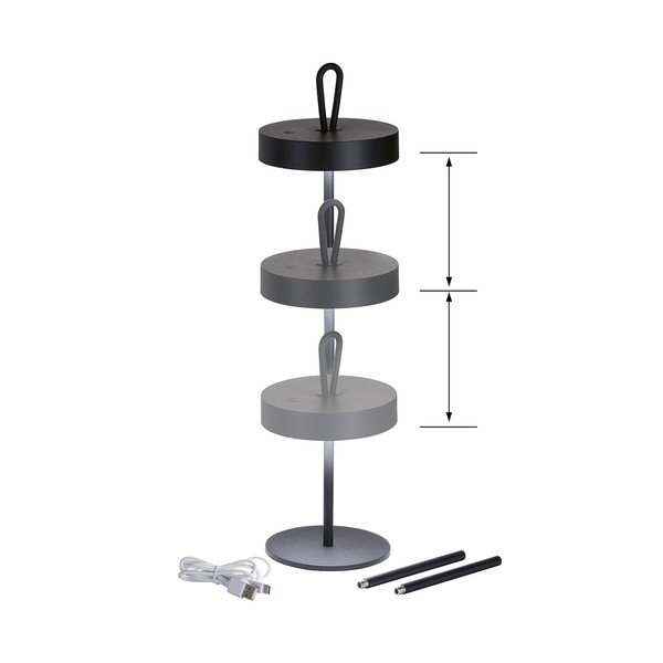 Črna LED namizna svetilka (višina 47 cm) Dord – Fischer & Honsel-image-4