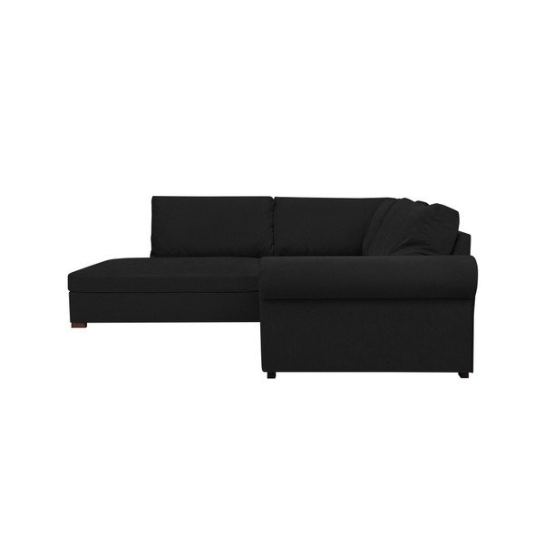 Črna kotna zofa Windsor & Co Sofas Hermes, levi kot-image-4