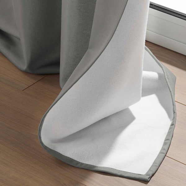 Siva izolacijska zavesa iz mikrovlaken 135x260 cm Micropolar – douceur d'intérieur-image-3