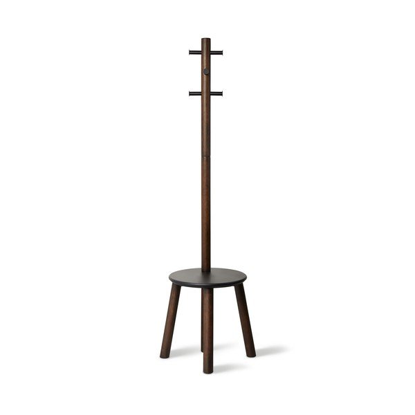Črn obešalnik iz lesa kavčukovca Pillar - Umbra-image-2