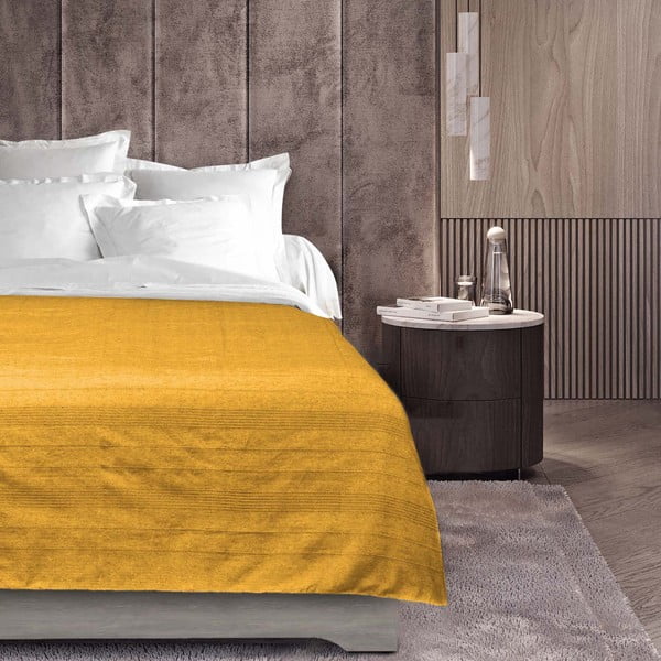 Rumeno pregrinjalo 220x240 cm Lucile – douceur d'intérieur-image-1