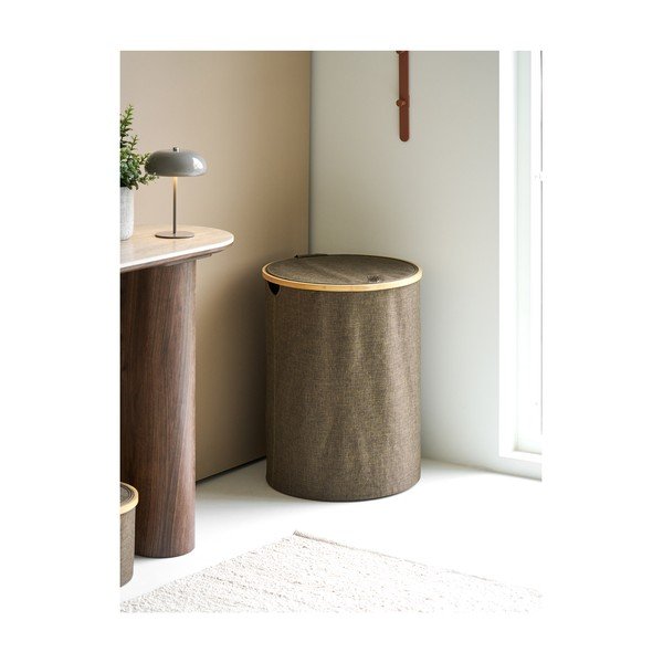 Rjav tekstilni koš za perilo Noto – House Nordic-image-1