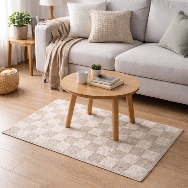 Pralna preproga iz mešanice bombaža v naravni barvi 50x80 cm Jenna – douceur d'intérieur-image-2