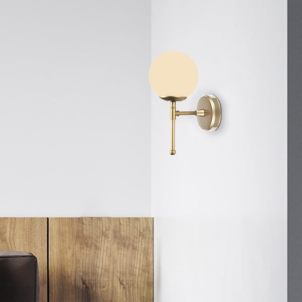 Stenska svetilka v zlati barvi Squid Lighting Kruva, višina 35 cm-image-1