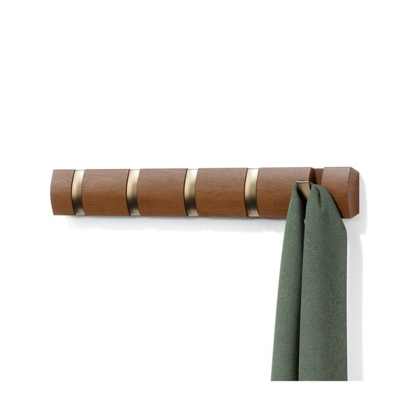 Rjav stenski obešalnik iz masivnega topola Flip – Umbra-image-4