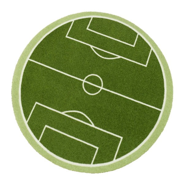 Otroška zelena preproga Zala Living Nogometno igrišče, ⌀ 100 cm