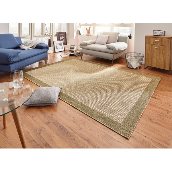 Preproga v zeleni in naravni barvi 150x80 cm Simple - Hanse Home-image-1