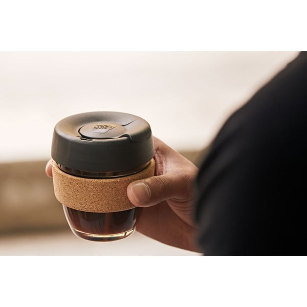 Črn/rjav potovalni lonček 227 ml Brew Cork Nitro S – KeepCup-image-1
