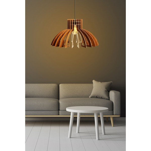 Viseča svetilka v naravni barvi ø 54 cm – Opviq lights-image-2