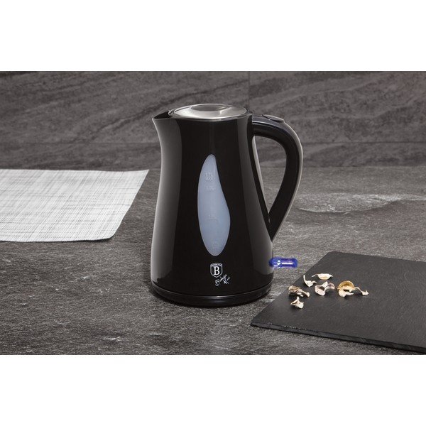 Črni grelnik vode 1,7 l Black Silver Collection - BerlingerHaus-image-1
