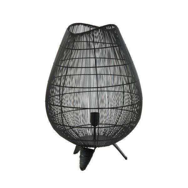 Mat črna namizna svetilka s kovinskim senčilom (višina 56 cm) Yumi – Light & Living