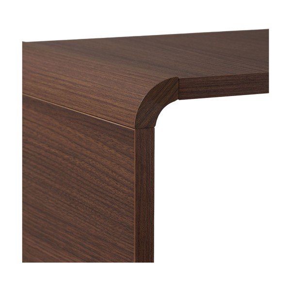 Regal v orehovem dekorju v temni naravni barvi 78x153x34 cm Senza – Nordure-image-4