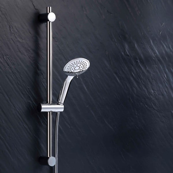 Plastična tuš garnitura v mat srebrni barvi z ročno prho 70 cm Hydro – douceur d'intérieur-image-1