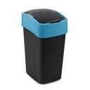 Črn/moder plastičen koš za smeti za ločevanje odpadkov 25 l Flip Bin – Curver