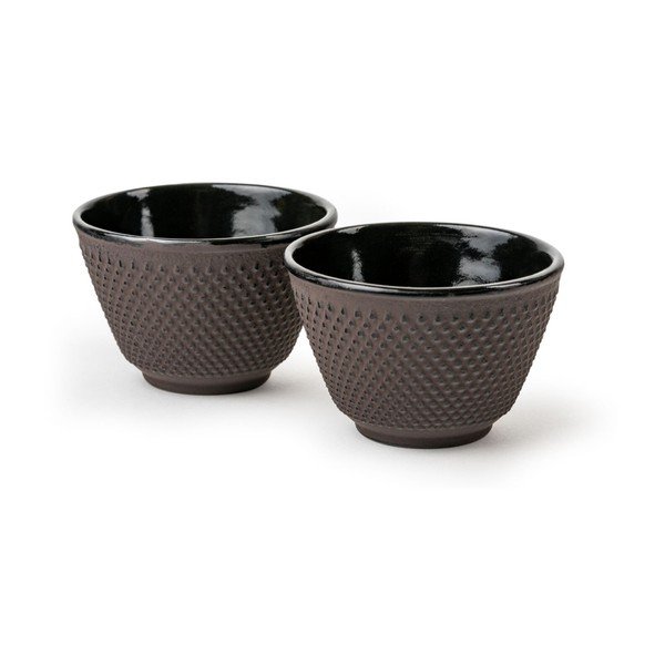 Bordo rdeče skodelice v kompletu 2 ks iz litega železa 100 ml Xilin – Bredemeijer