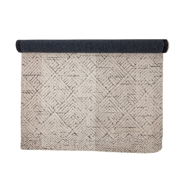 Kremno bela preproga iz mešanice bombaža 150x210 cm Saxo – Bloomingville-image-3