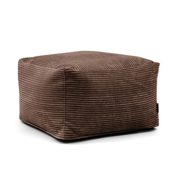 Temno rjava vreča za sedenje iz rebrastega žameta Softbox MooG – SLOWDOWN