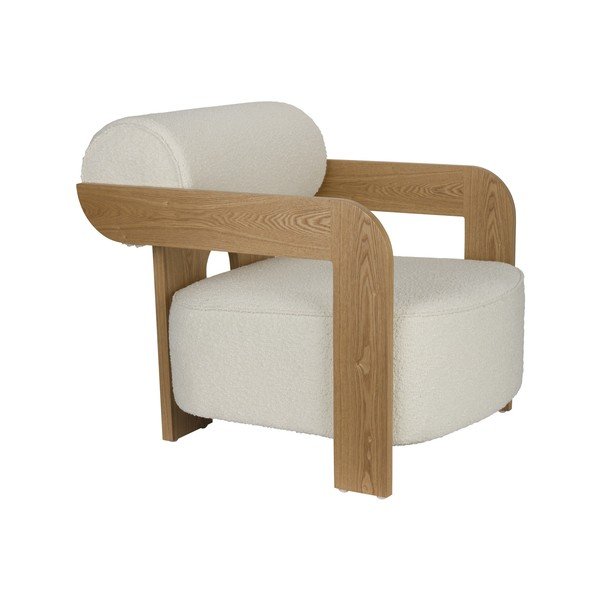 Bež fotelj iz tkanine bouclé Oolong – Zuiver