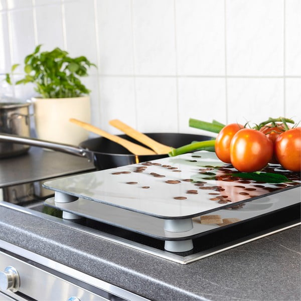 Zaščitne plošče za štedilnik iz kaljenega stekla 2 ks 52x30 cm Café Aromatica – Maximex-image-1
