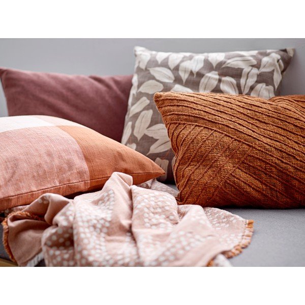 Rožnata bombažna pletenina Södahl Maja, 130 x 170 cm-image-1