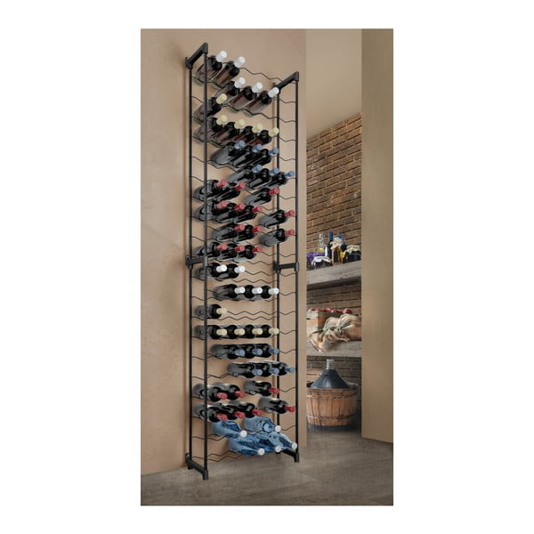 Črno kovinsko držalo za vino število steklenic 50 Barbera – Metaltex-image-3