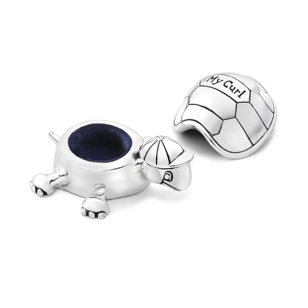 Kovinska škatlica za prvi mlečni zob v srebrni barvi ø 8x3 cm Turtle – Zilverstad-image-1