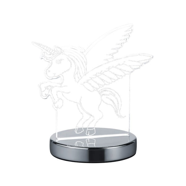 Namizna svetilka LED v svetleči srebrni barvi (višina 17 cm) Karo - Trio-image-3