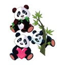 Komplet 3 stenskih nalepk Ambiance Panda
