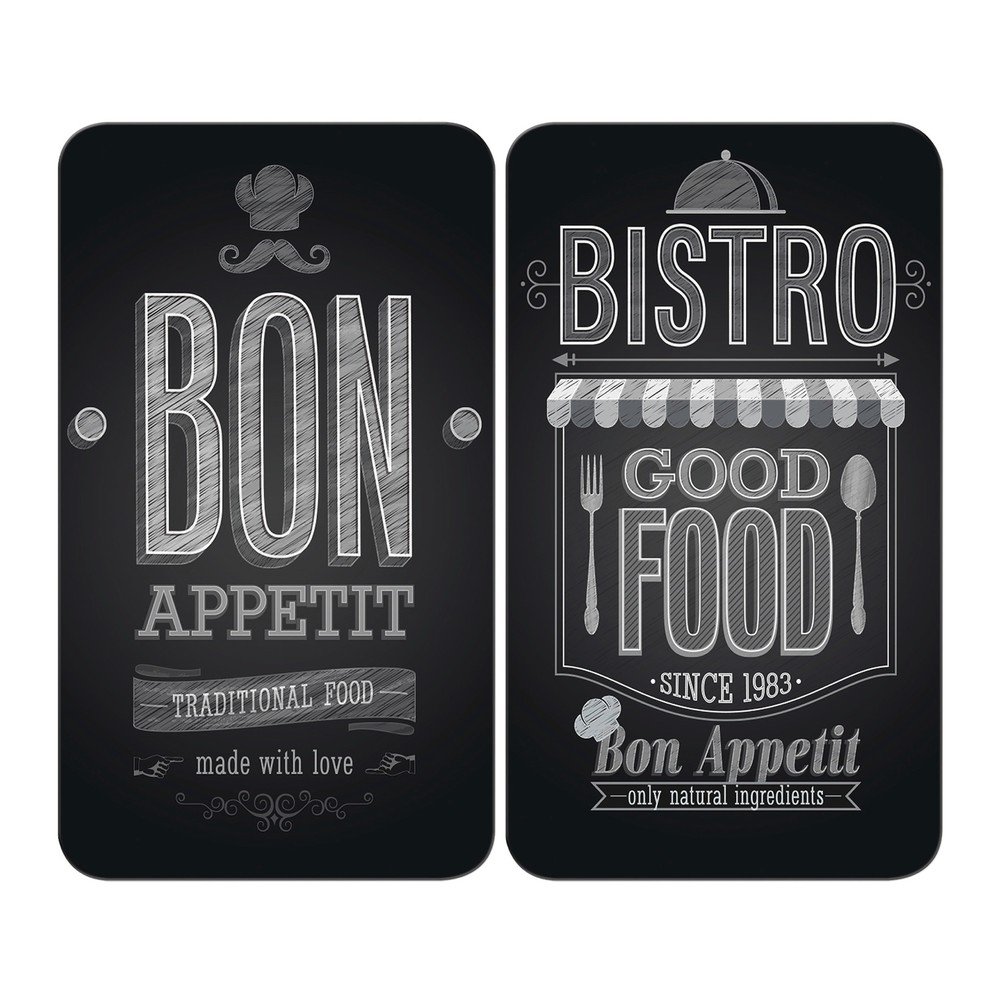 Komplet 2 steklenih zaščitnih plošč za štedilnik Wenko Bon Appetit, 52 x 30 cm