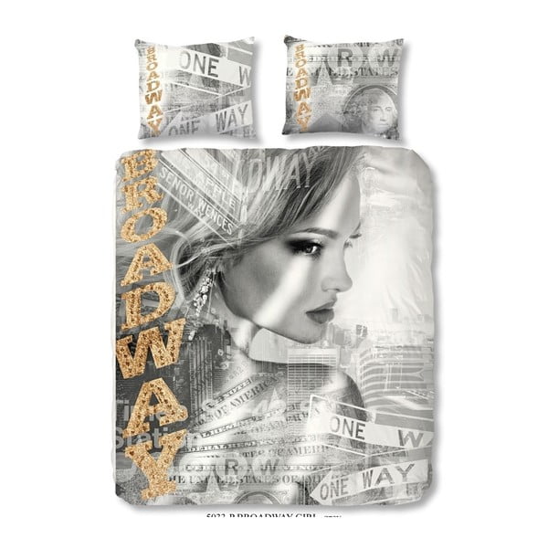 Bombažno posteljno perilo za zakonsko posteljo Dobro jutro Broadway Girl, 200 x 200 cm