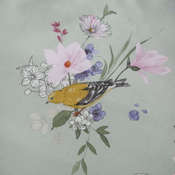 Svetlo zelena posteljnina za zakonsko posteljo 200x200 cm Songbird – Catherine Lansfield-image-4