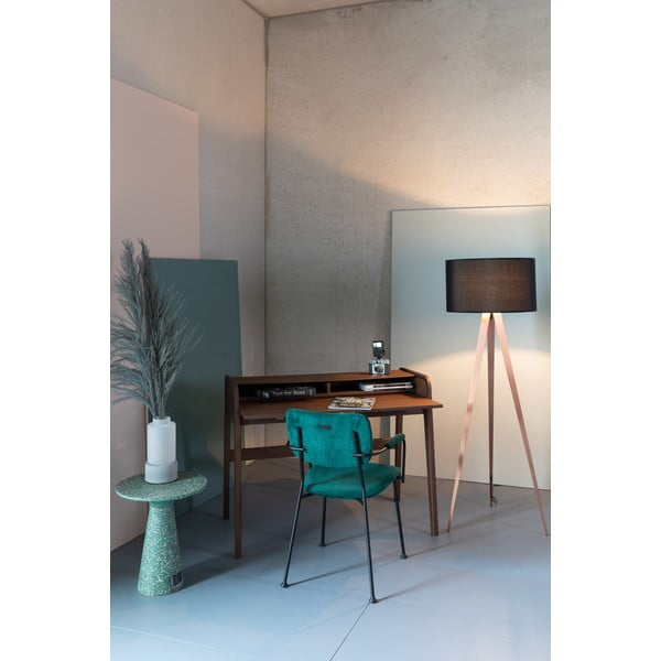 Rjava pisalna miza z izvlečnim vrhom Zuiver Barbier-image-1