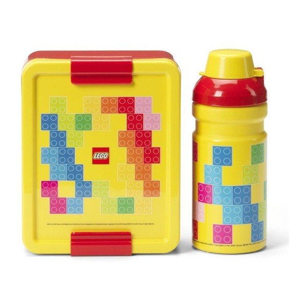 Otroška posoda za malico s steklenico za vodo Brick – LEGO®