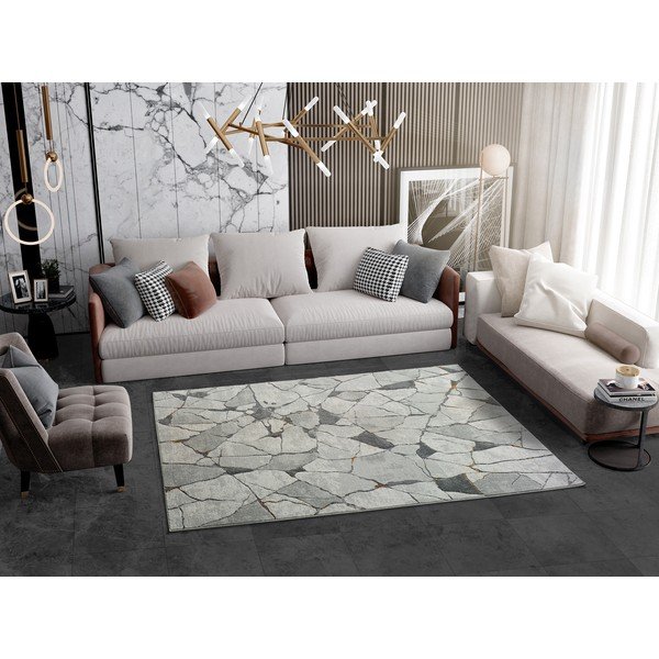 Siva preproga Universal Berlin Marble, 133 x 190 cm-image-1