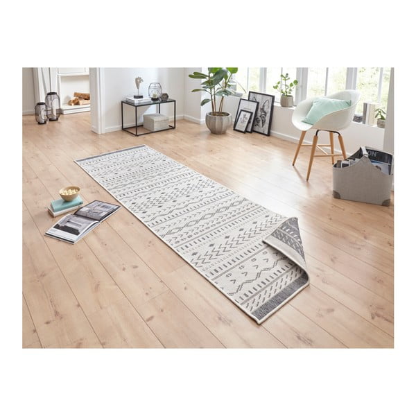 Sivo-krem zunanja preproga NORTHRUGS Kuba, 250 x 80 cm-image-2