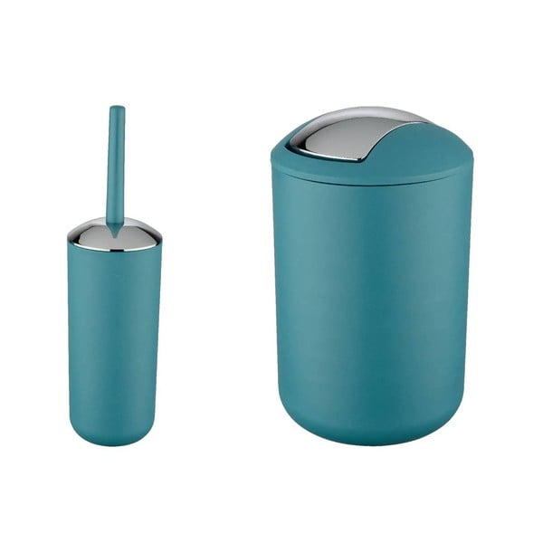 Modrozelen plastičen komplet pripomočkov za kopalnico Brasil – Wenko