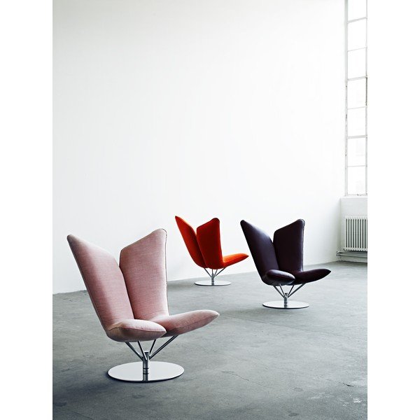 Temno moder vrtljiv stol Softline Angel-image-1