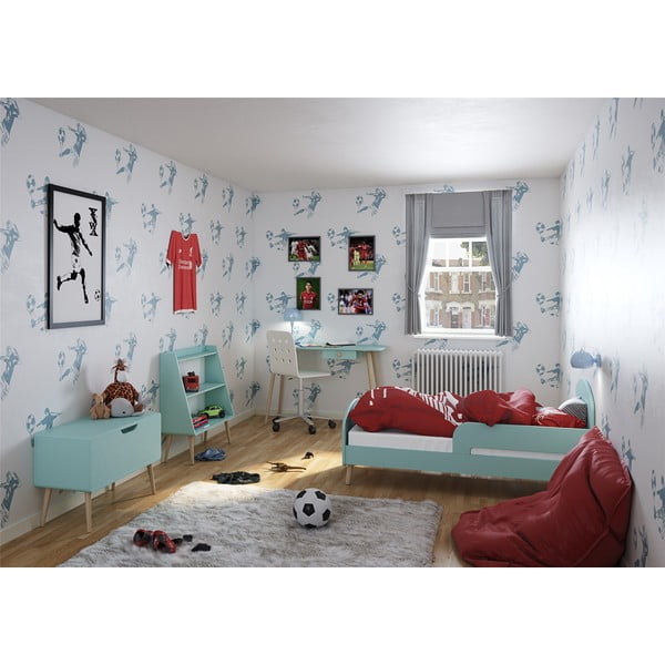 Turkizna otroška knjižna omara 81x80 cm Gaia - Tvilum-image-1