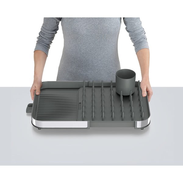 Siv nastavljiv odcejalnik posode iz nerjavečega jekla 35x39 cm Duo – Joseph Joseph-image-1