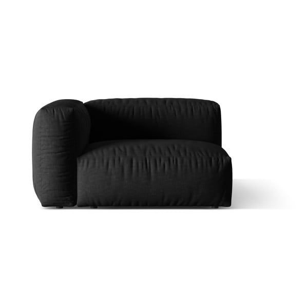 Črn modul za sedežno garnituro (levi kot) Martina – Micadoni Home