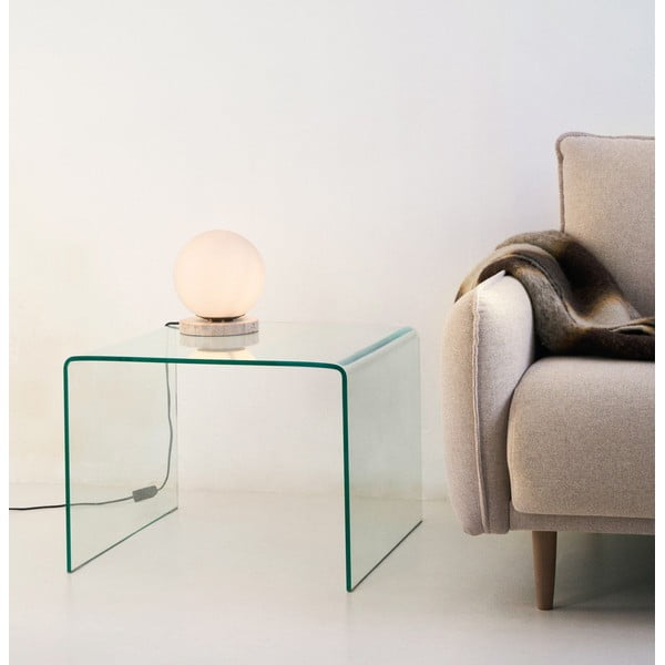 Steklena stranska mizica 60x60 cm Burano – Kave Home-image-1