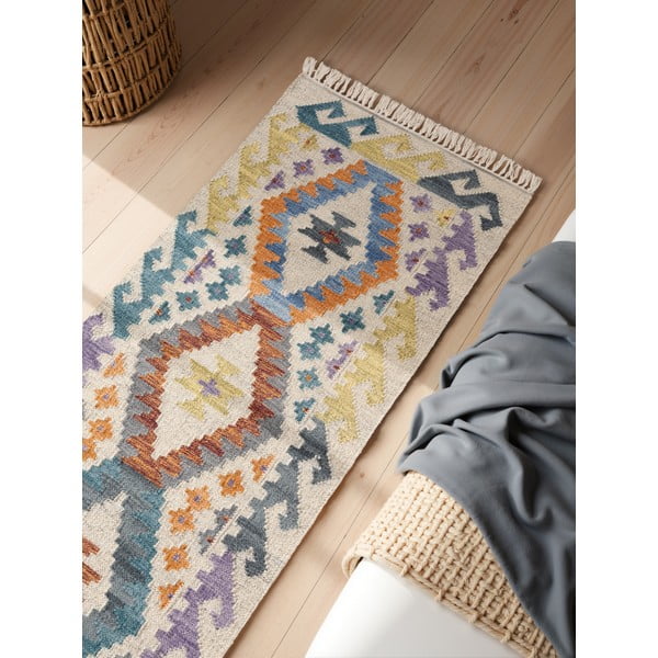 Obojestranski ročno tkan volnen tekač 60x190 cm Kamal Oasis – Nouristan-image-2