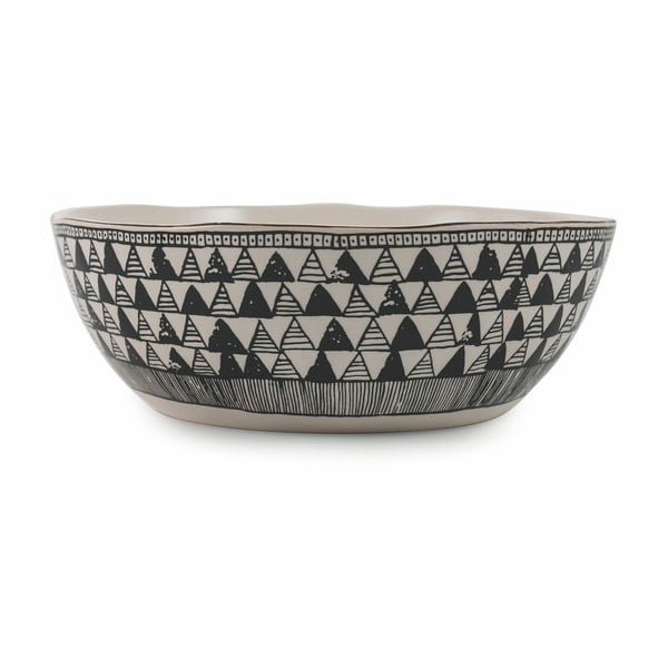 Skleda za solato iz črne keramike Villa d'Este Masai, premer 28 cm
