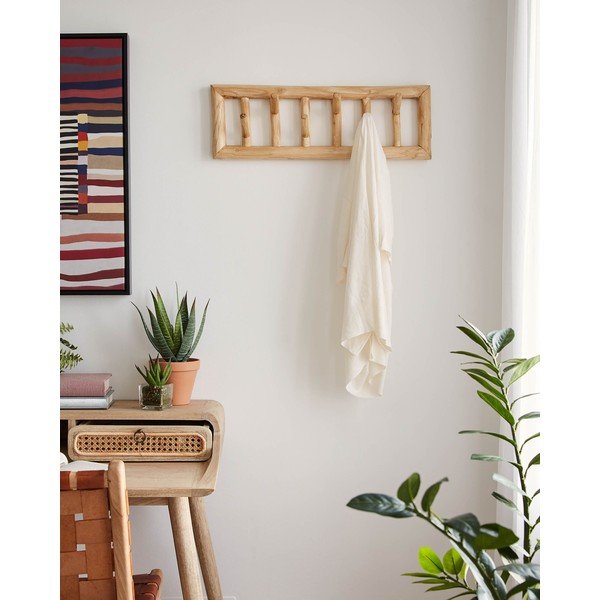 Stenski obešalnik iz tikovega lesa Kave Home Athina-image-3