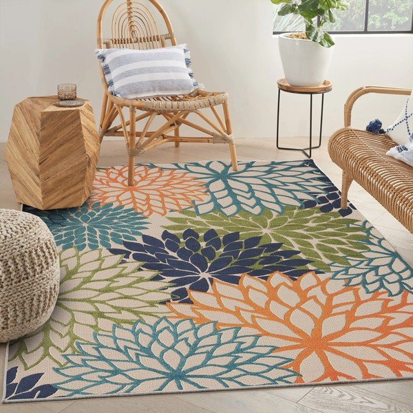 Pralna preproga iz mešanice bombaža 100x150 cm Geo Flowers – Conceptum Hypnose-image-1